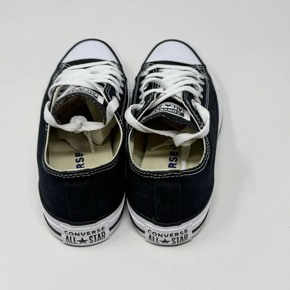 Converse All Star Sneakers Womens 7 Black Canvas Low Top Preppy Grunge Shoes